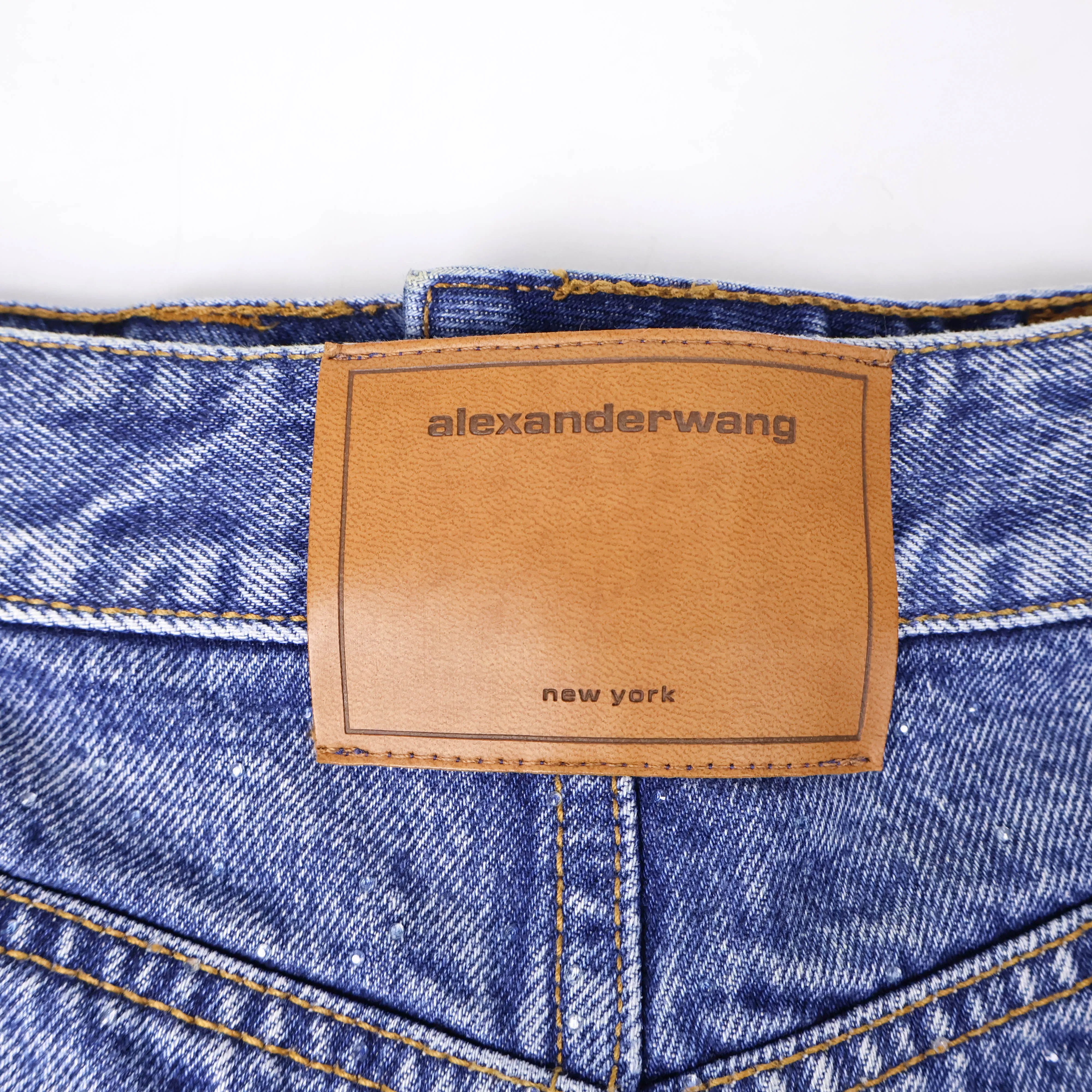 Alexander Wang Shorts Denim Crystal