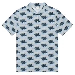 Aqua Gator Reflection Mens slim fit polo