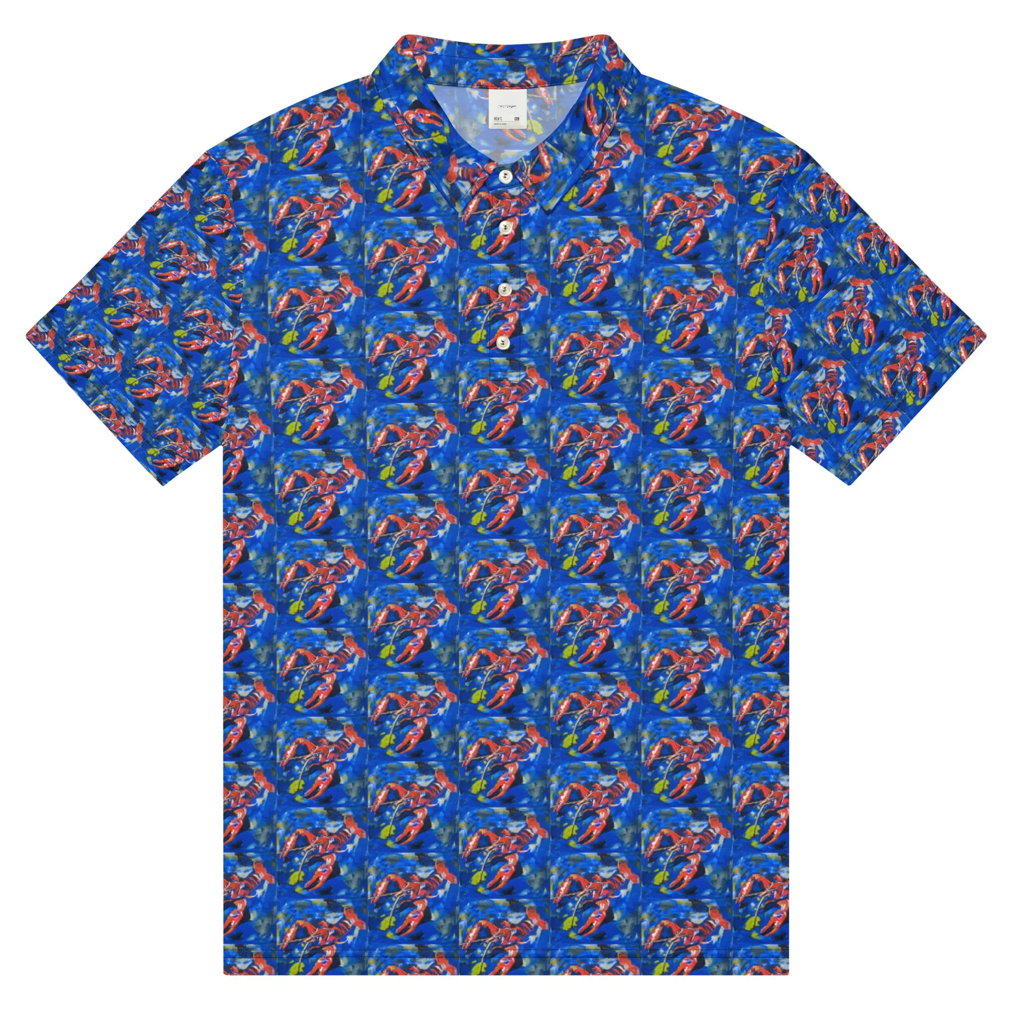 Blue Crawfish Mens slim fit polo