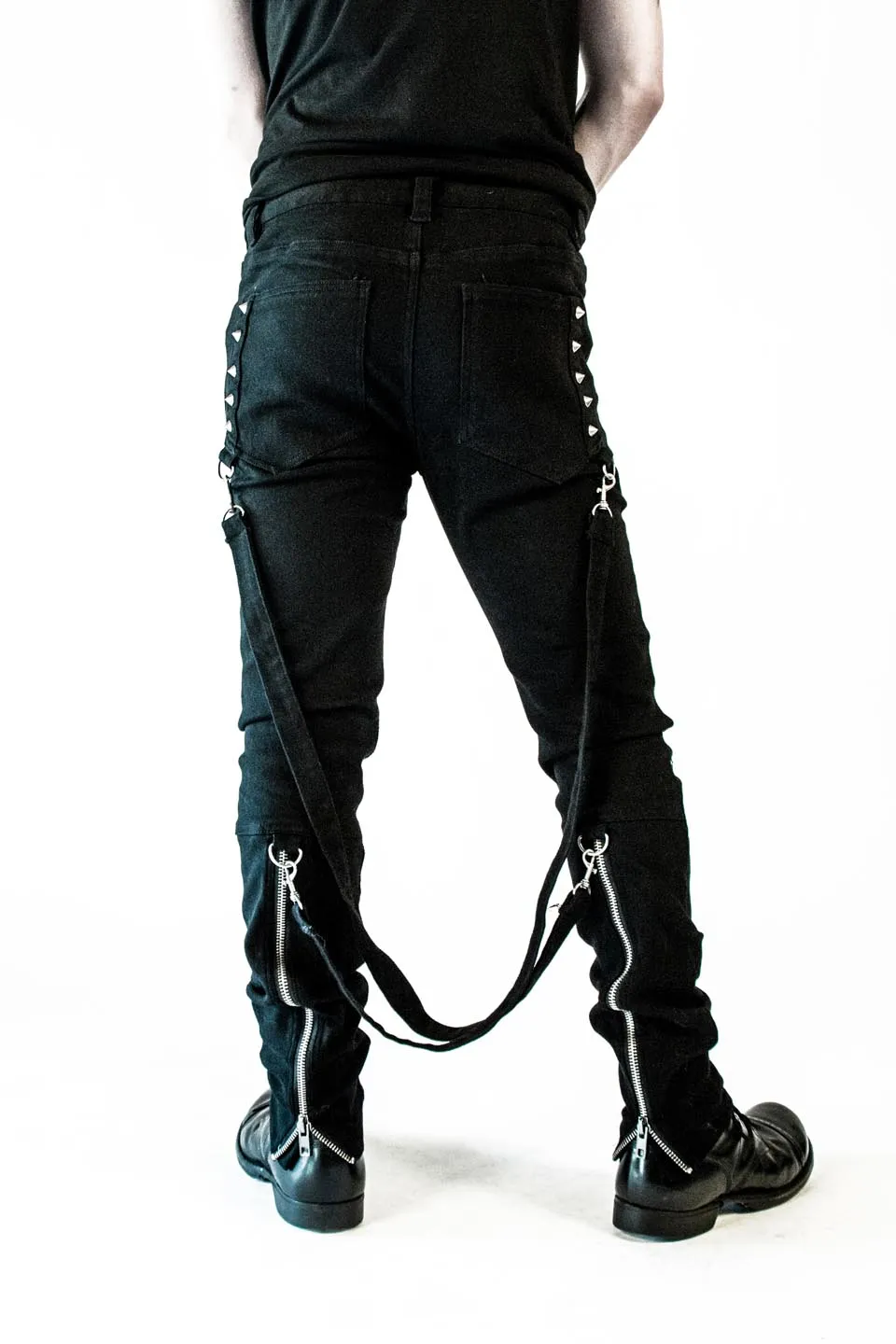 Cross Strap Stretch Jeans