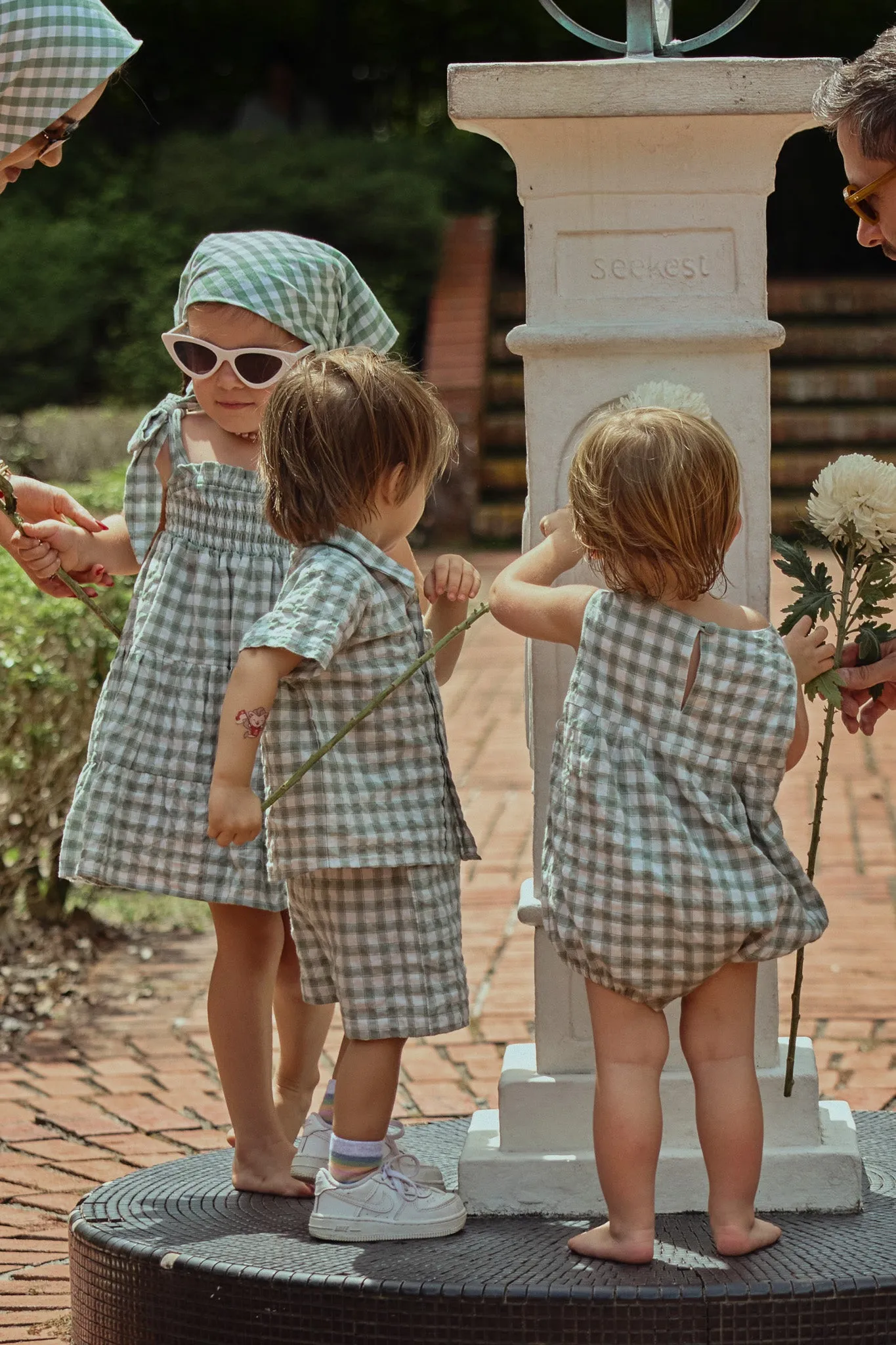 Cruz Boys Shirt and Shorts Set in Gingham
