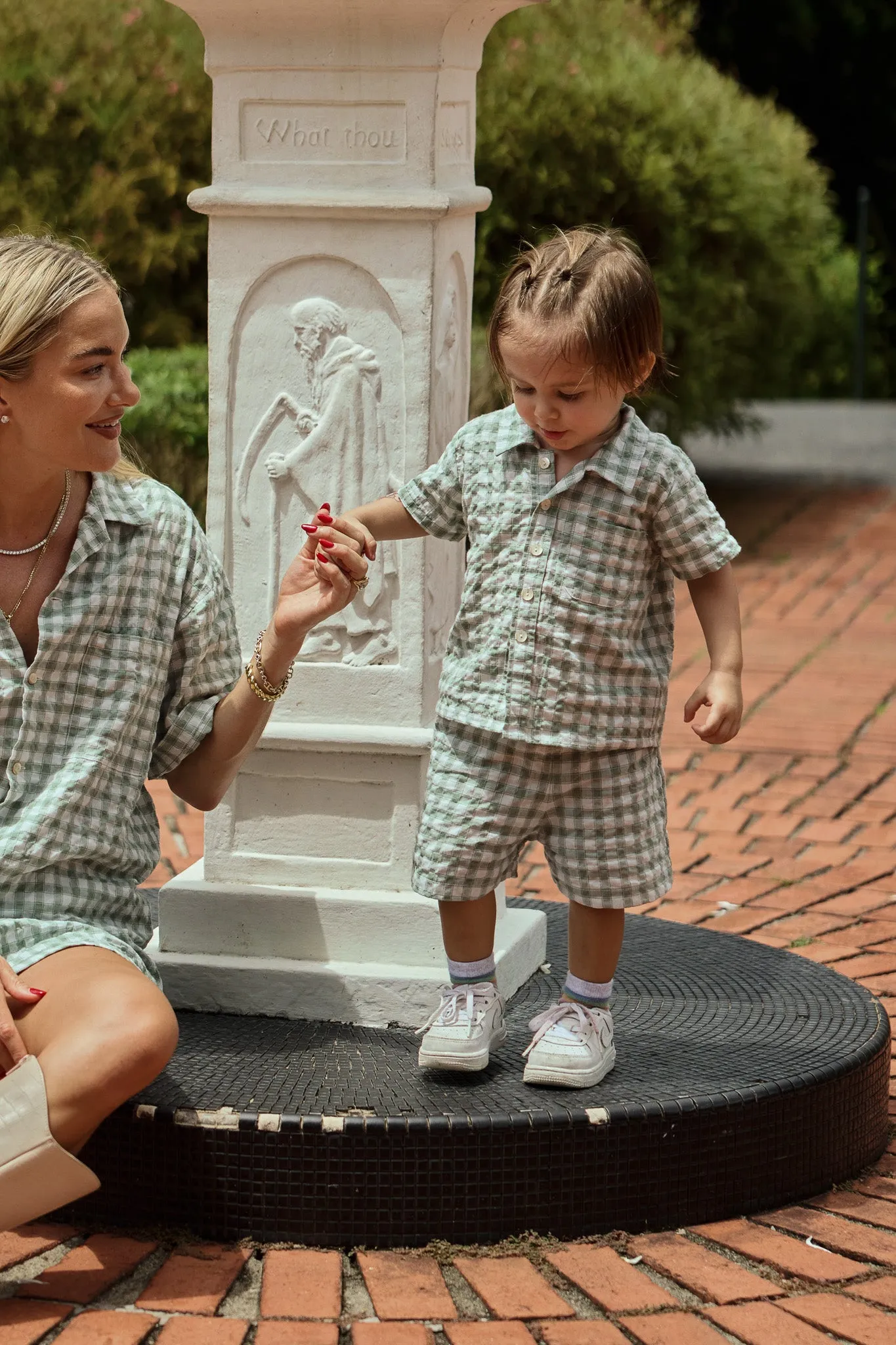 Cruz Boys Shirt and Shorts Set in Gingham