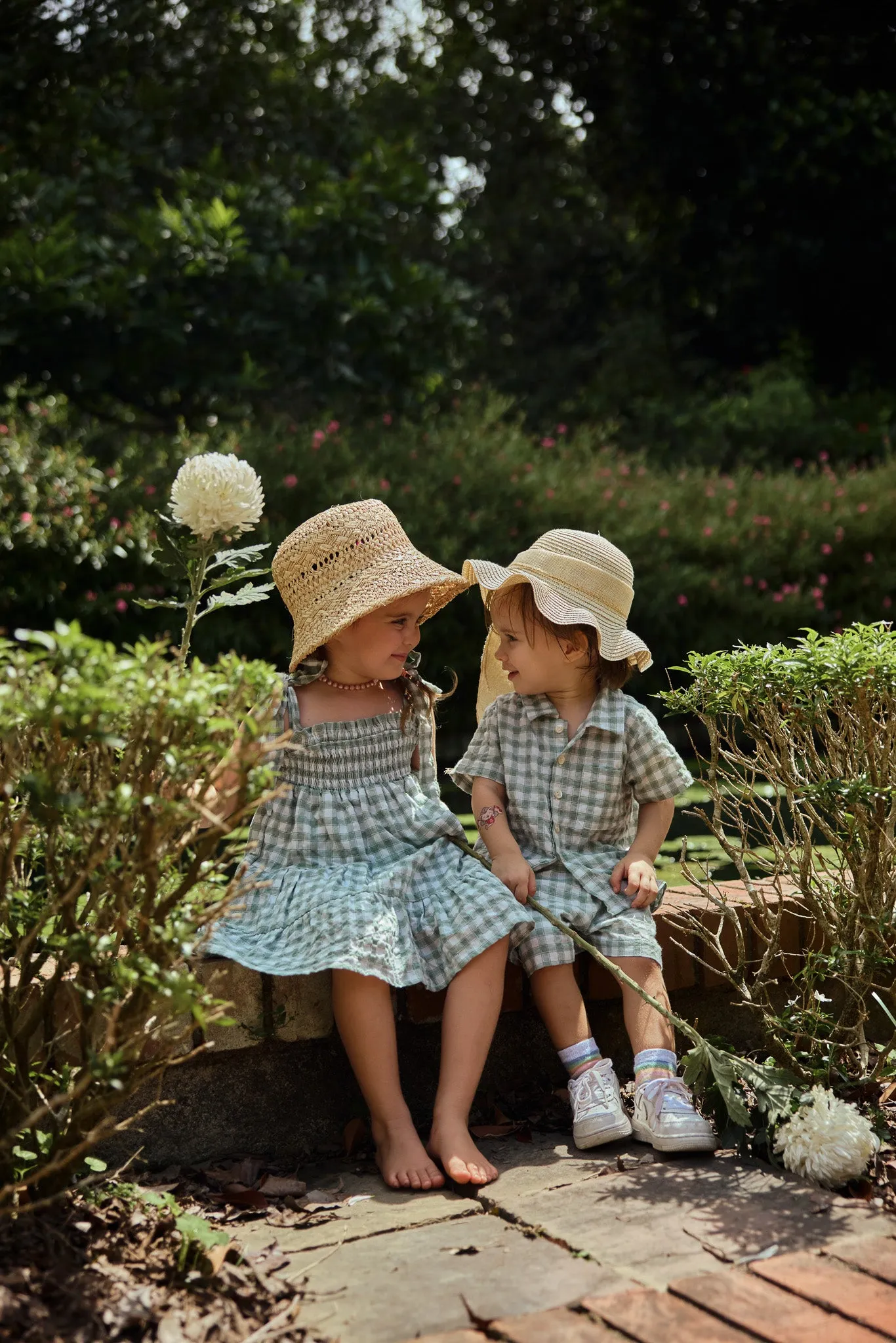 Cruz Boys Shirt and Shorts Set in Gingham