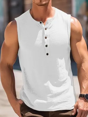 Fashion Canberra I Erik Sleeveless henley shirt