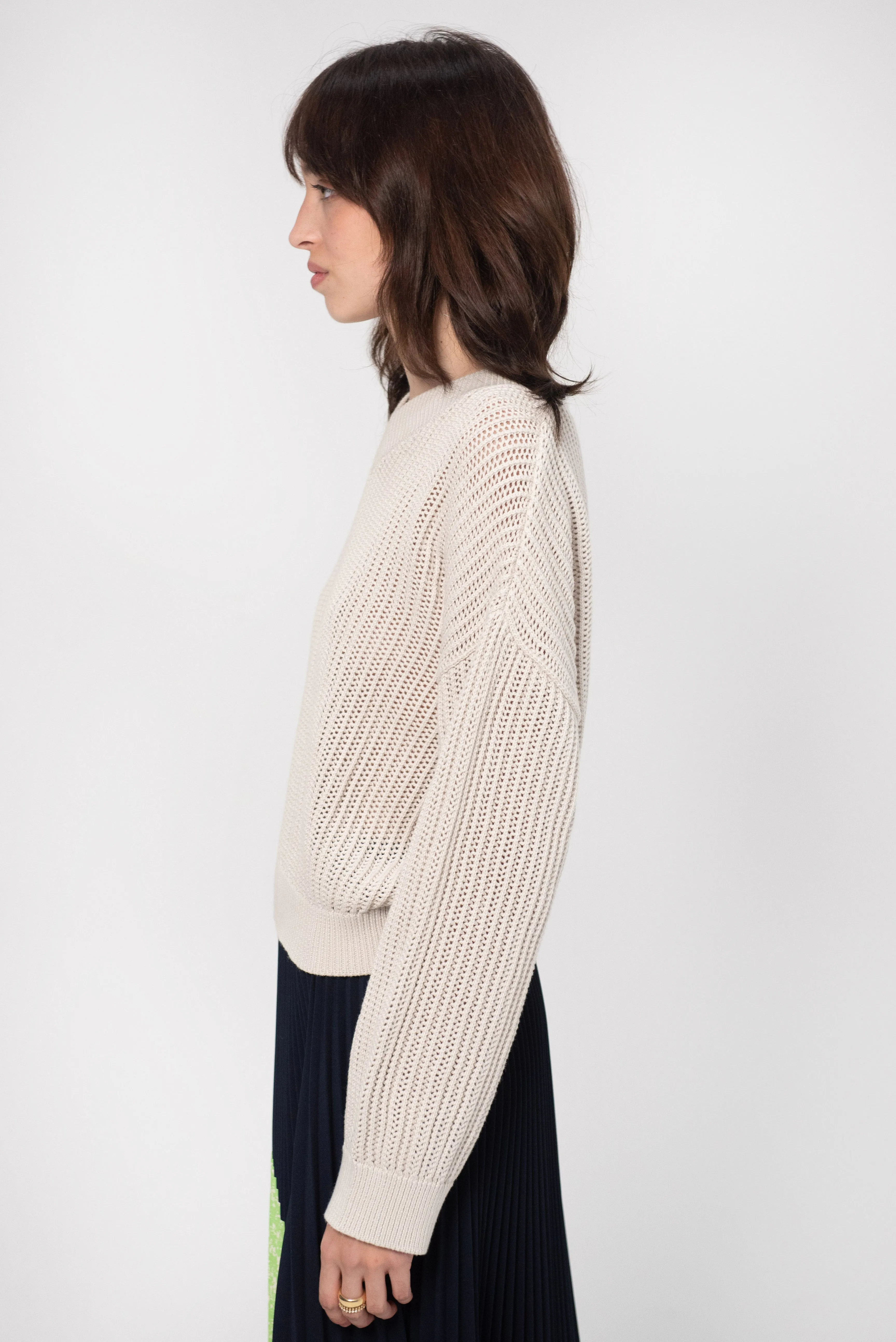 Gabrie Organic Cotton Sweater, Sea Salt