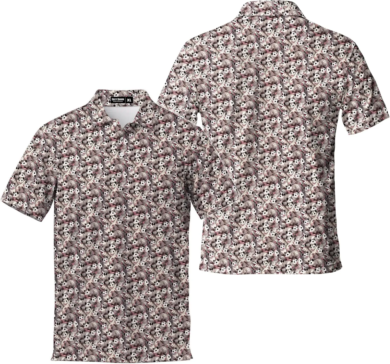 Golf Polo Shirts for Men Golf Polos Vintage Funny Mens Polo Shirts Short Sleeve Button Up Shirt