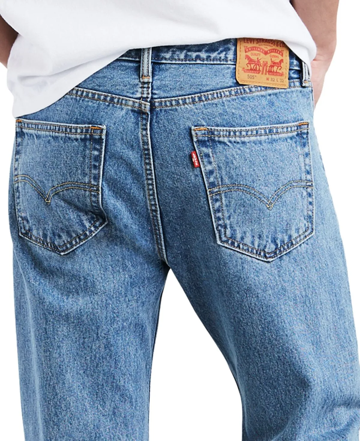 Levi's Men's 505 Regular Fit Straight Fit Non-Stretch Jeans, Multi