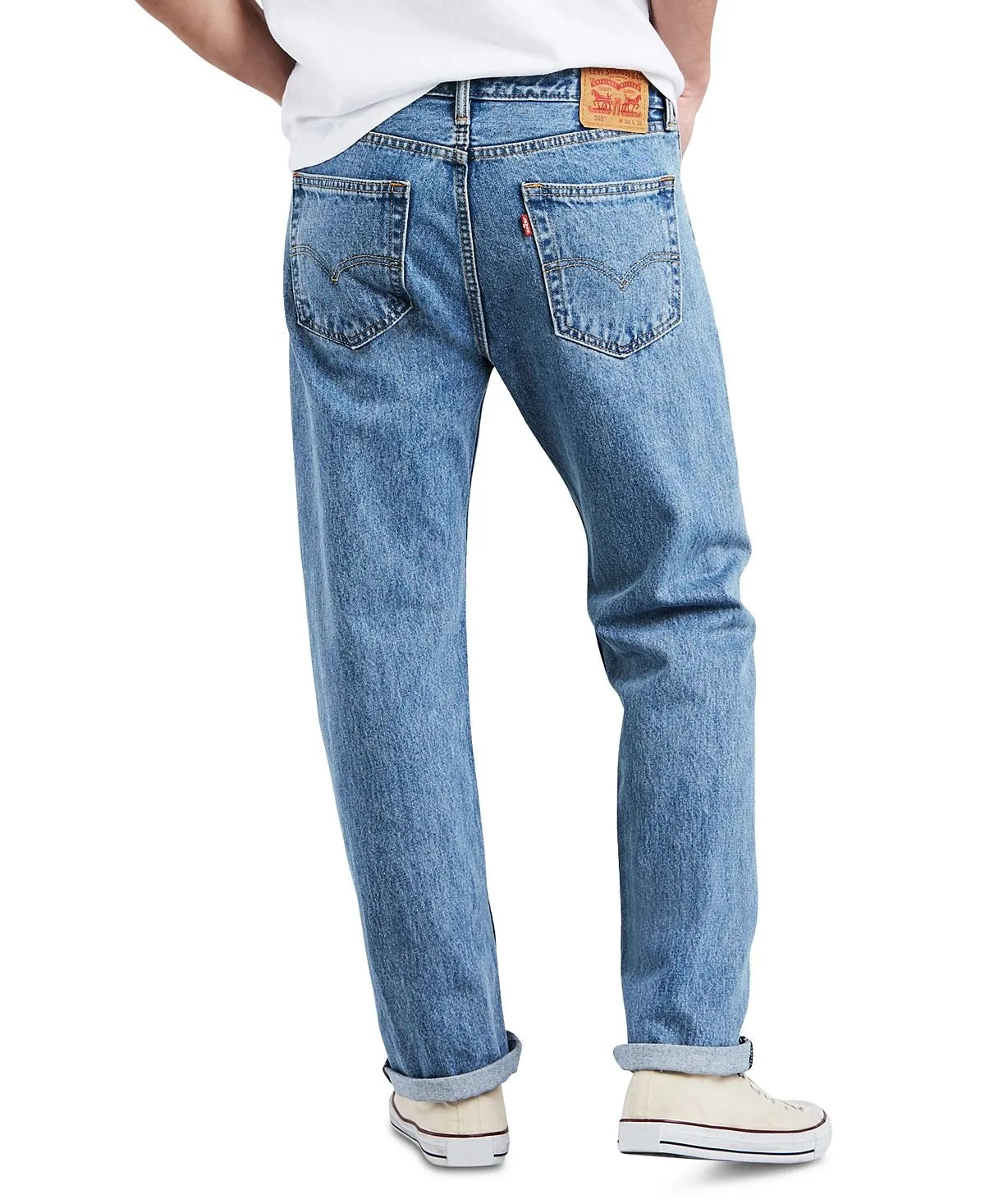 Levi's Men's 505 Regular Fit Straight Fit Non-Stretch Jeans, Multi