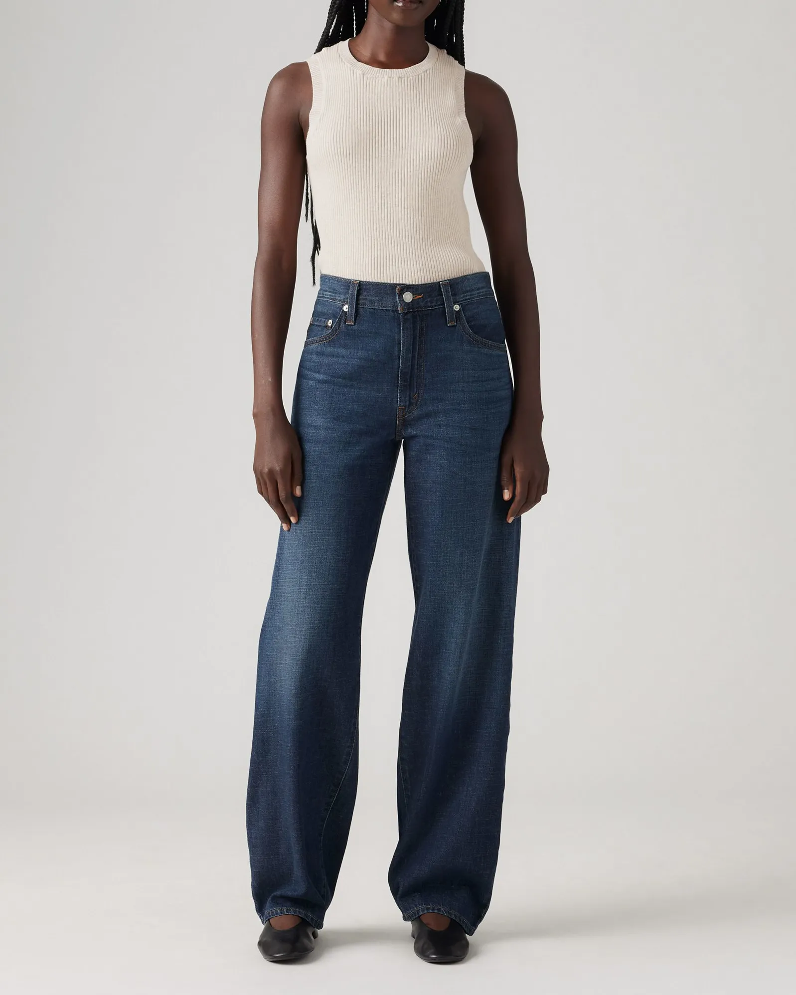 Levi's® Womens Baggy Dad Loose Fit Linen  Denim Jeans - Do You Mind