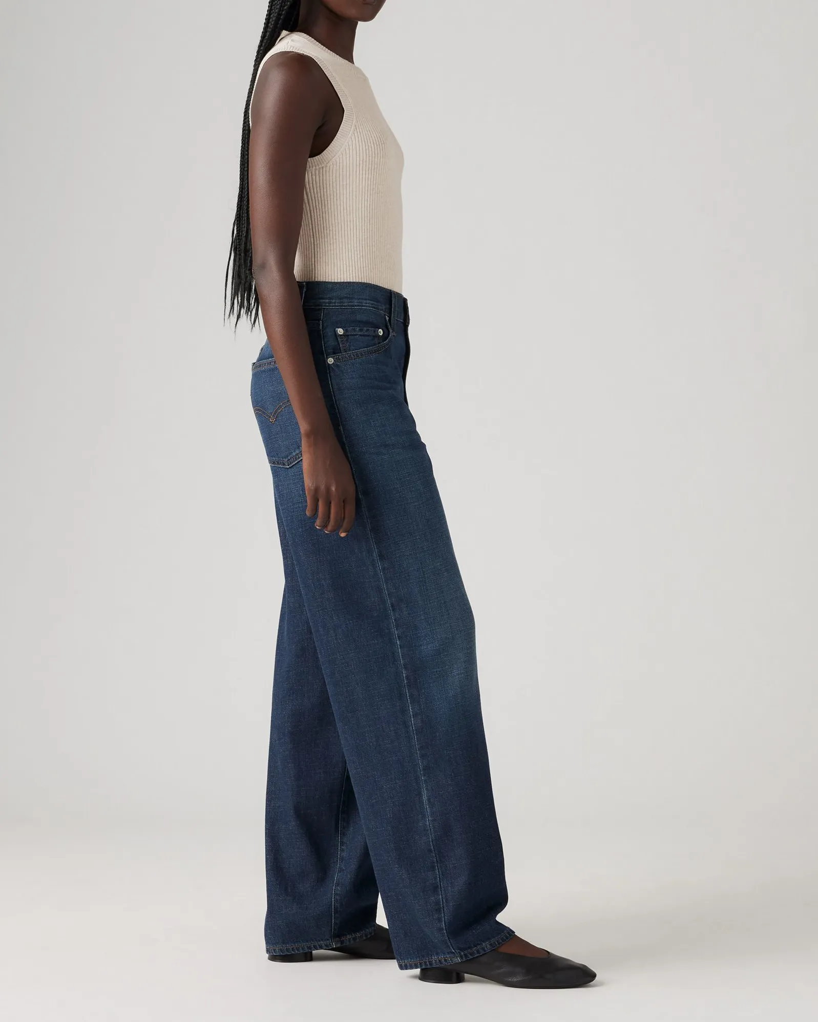 Levi's® Womens Baggy Dad Loose Fit Linen  Denim Jeans - Do You Mind