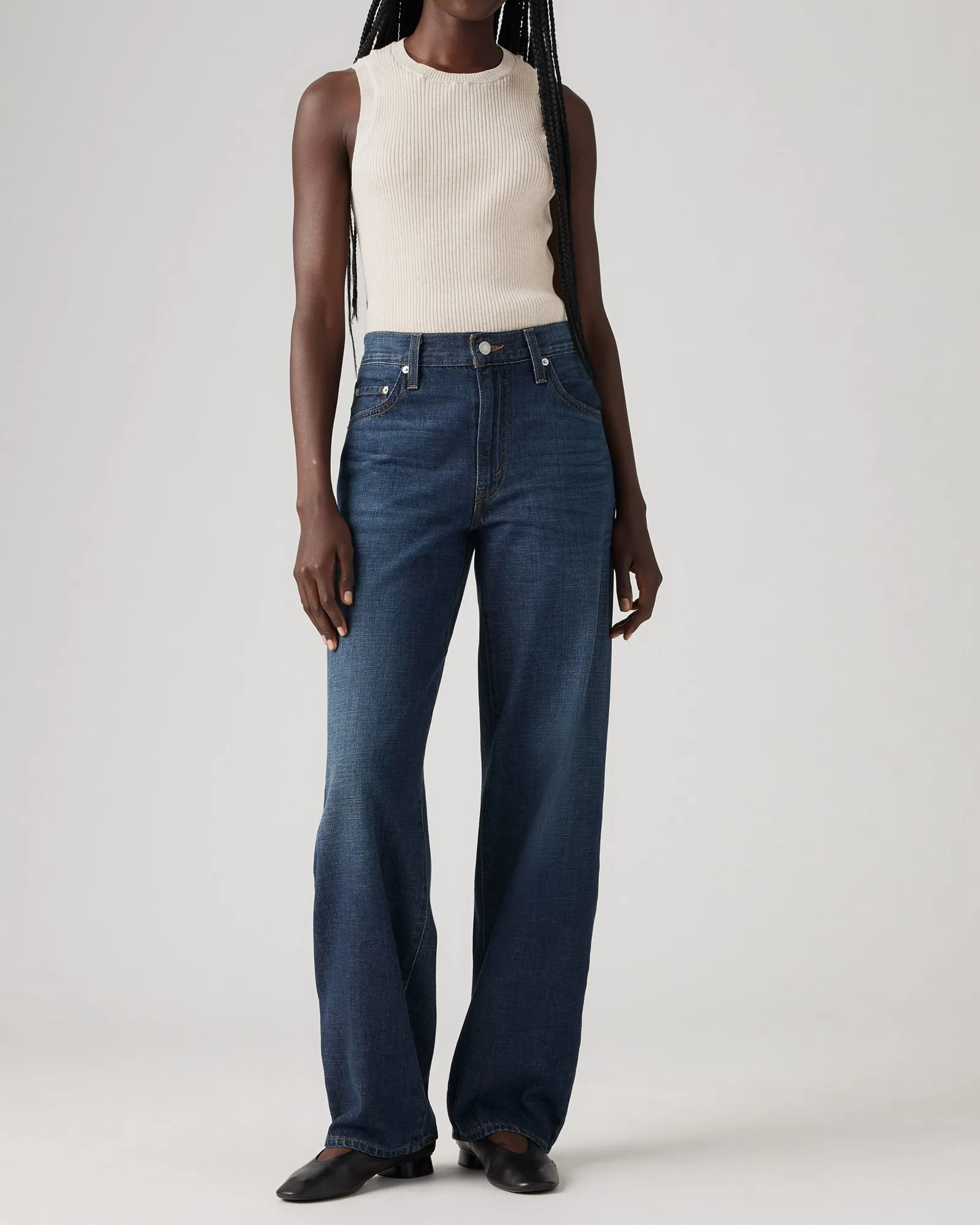 Levi's® Womens Baggy Dad Loose Fit Linen  Denim Jeans - Do You Mind