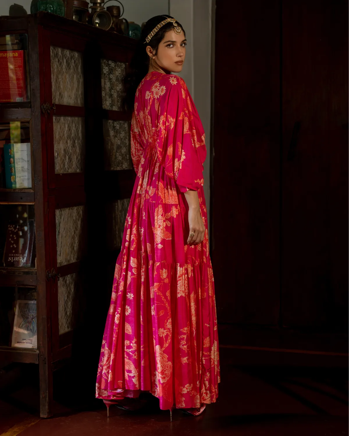 Maternity Flourishing Floral Jaal Kaftan Set