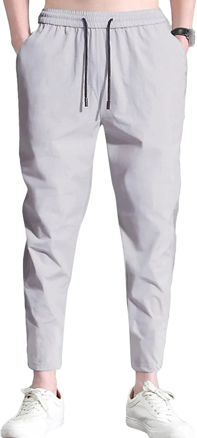 Men's Sweatpants with Zipper Pockets Athletic Pants Cargo Joggers Casual Pant Chino Trousers with Pockets