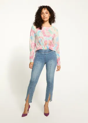Pull-On Pencil Ankle Denim, Indigo