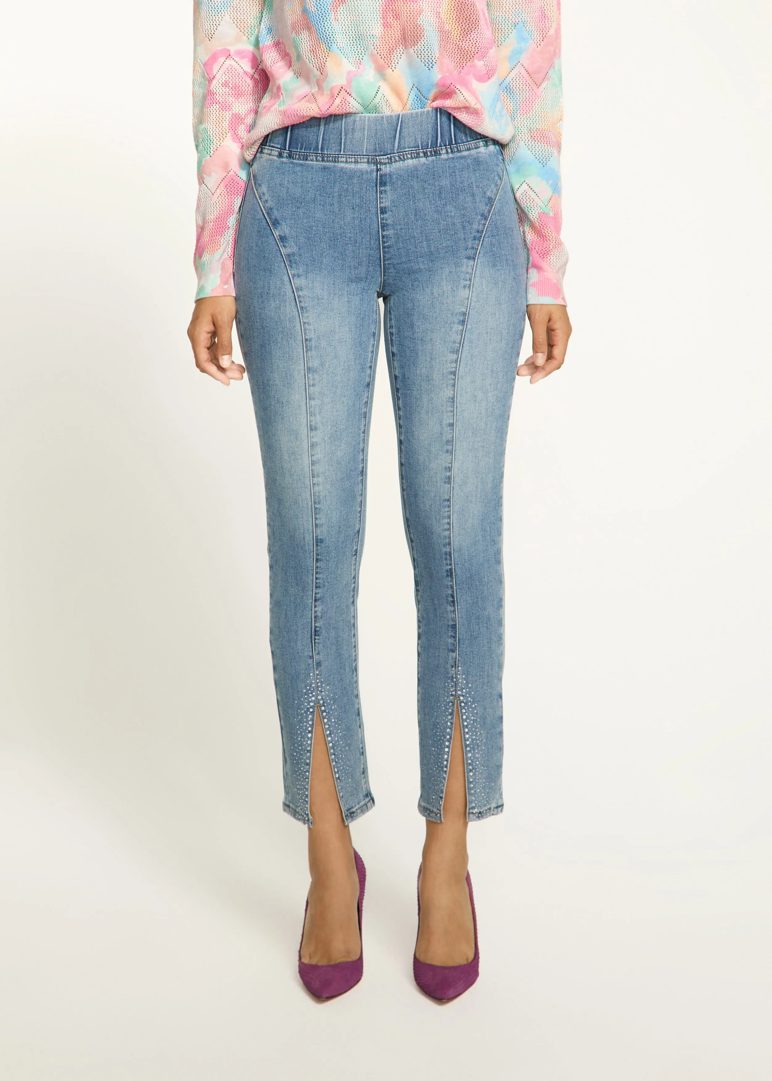 Pull-On Pencil Ankle Denim, Indigo