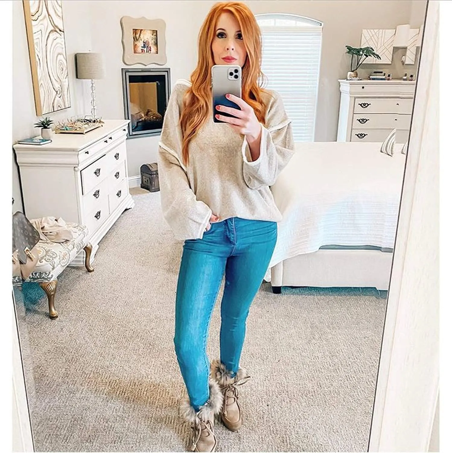 SALENT Women's Casual Oversized Sweaters Loose Soft Chunky Knit Long Batwing Sleeve Pullover Sweater Outfit Sweatshirts Tops