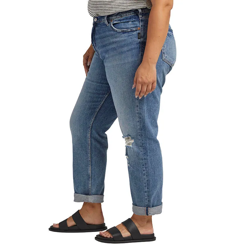 Silver Jeans 90s Boyfriend Jeans Plus In Indigo