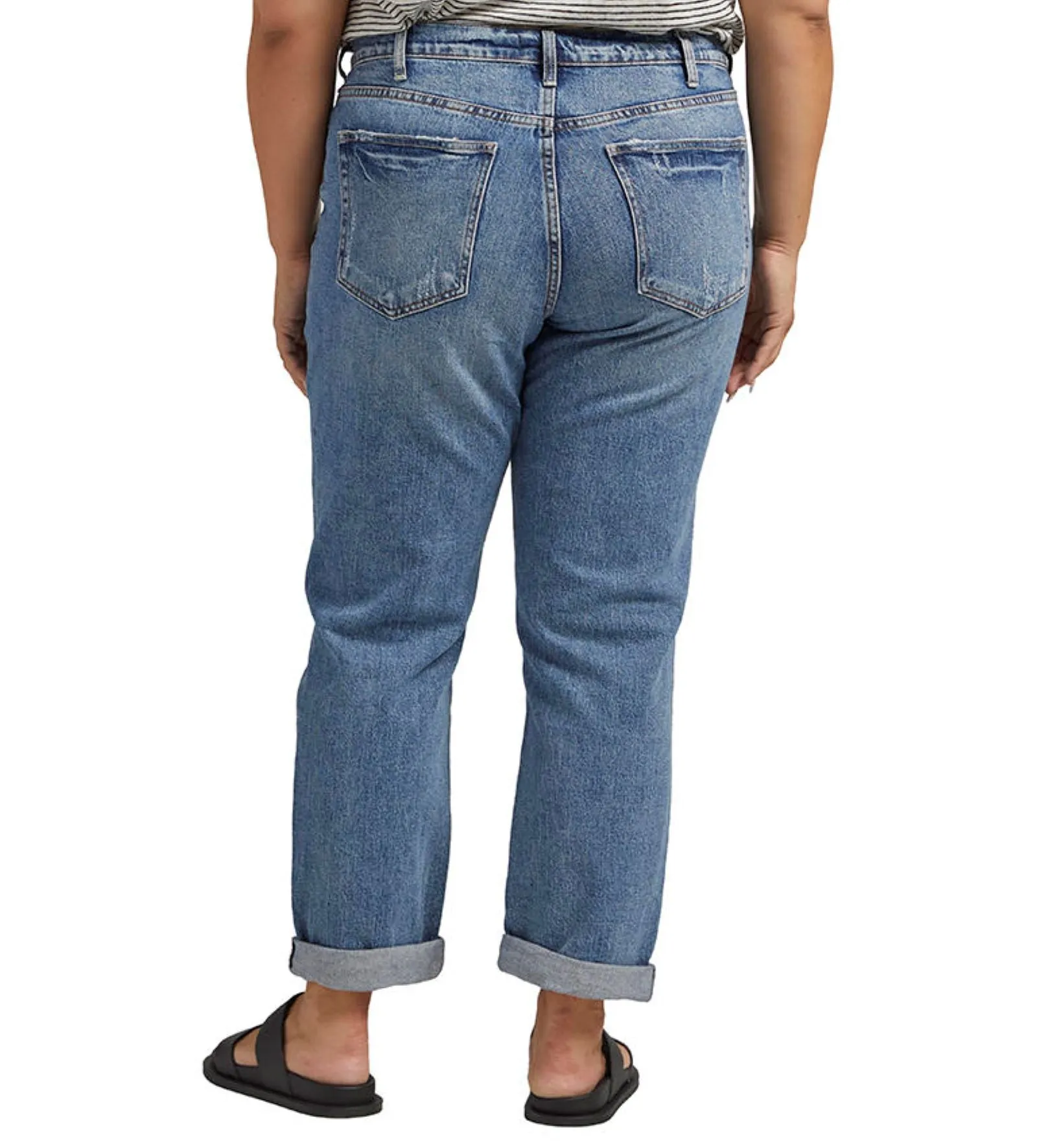 Silver Jeans 90s Boyfriend Jeans Plus In Indigo
