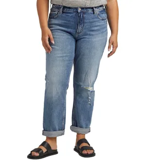 Silver Jeans 90s Boyfriend Jeans Plus In Indigo