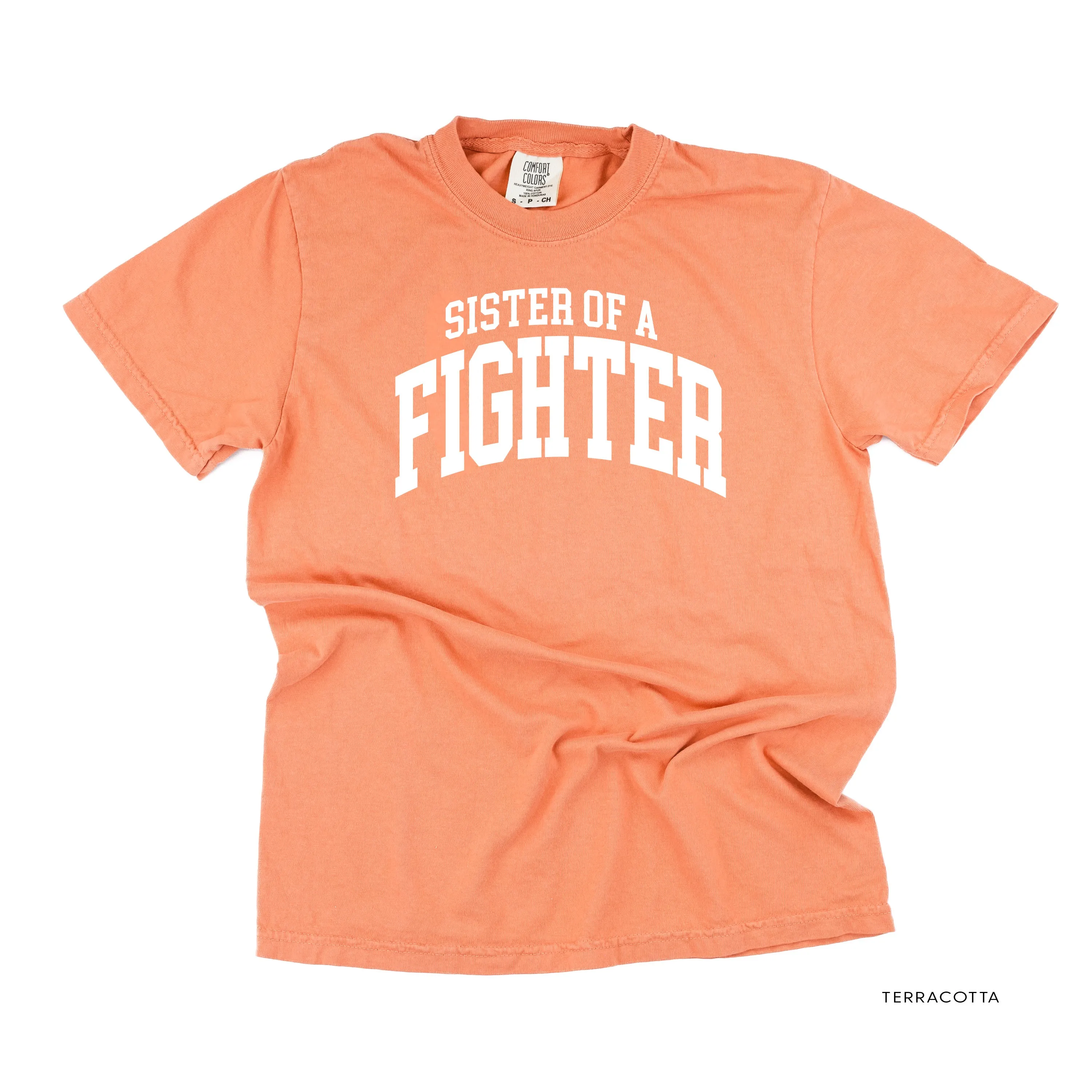 Sister of a Fighter - Varsity - SHORT SLEEVE COMFORT COLORS TEE