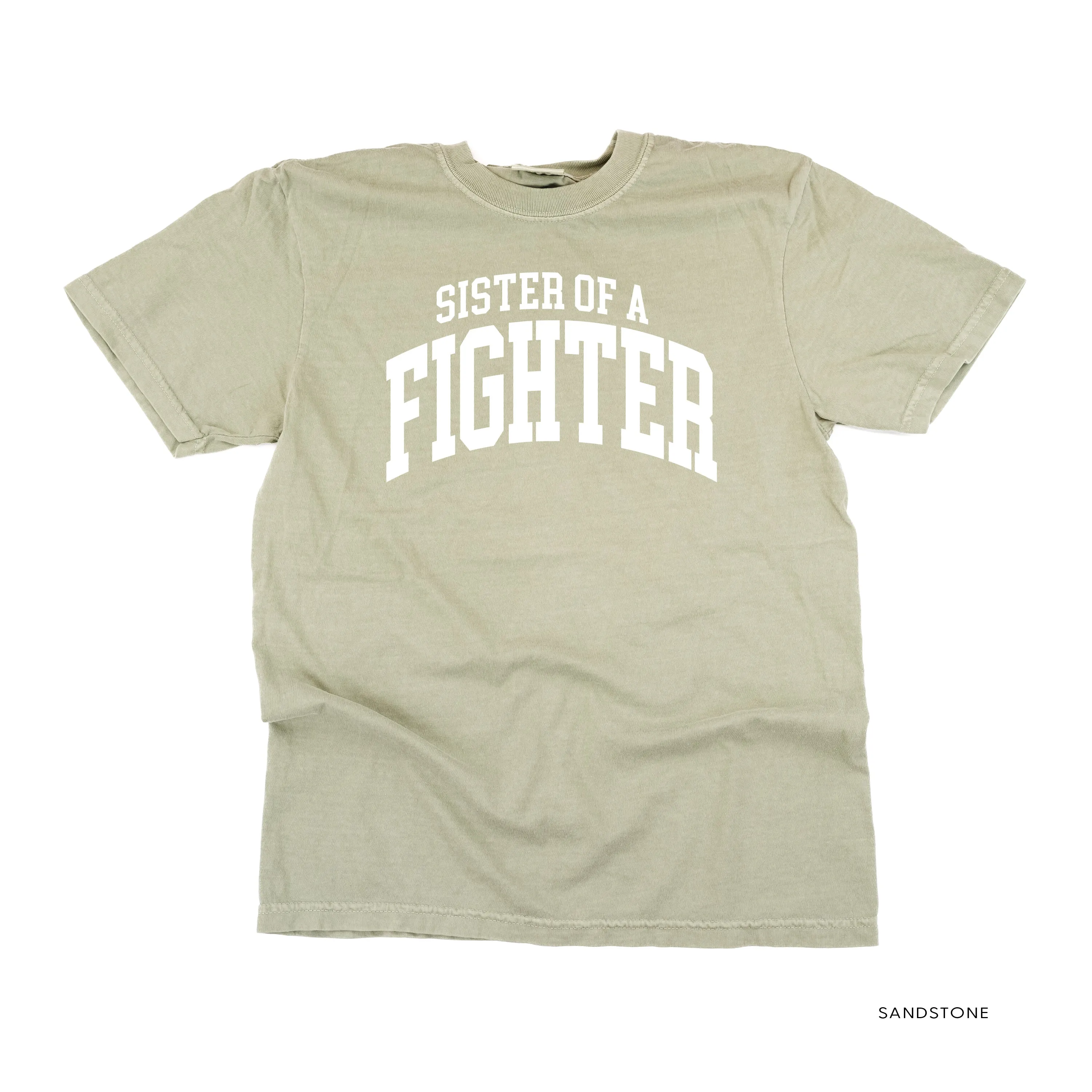 Sister of a Fighter - Varsity - SHORT SLEEVE COMFORT COLORS TEE
