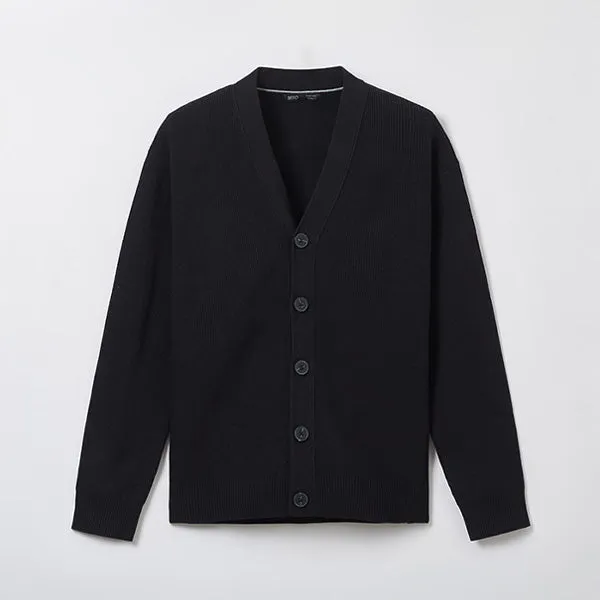 SPAO Men Long Sleeve V Neck Cardigan SPCKE49M03 Oatmeal