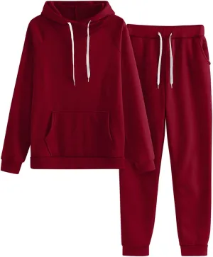 Womens 2 Piece Outfits Long Sleeve Crewneck Made Winter Two Piece Travel Outfits Sweatsuits Tracksuits