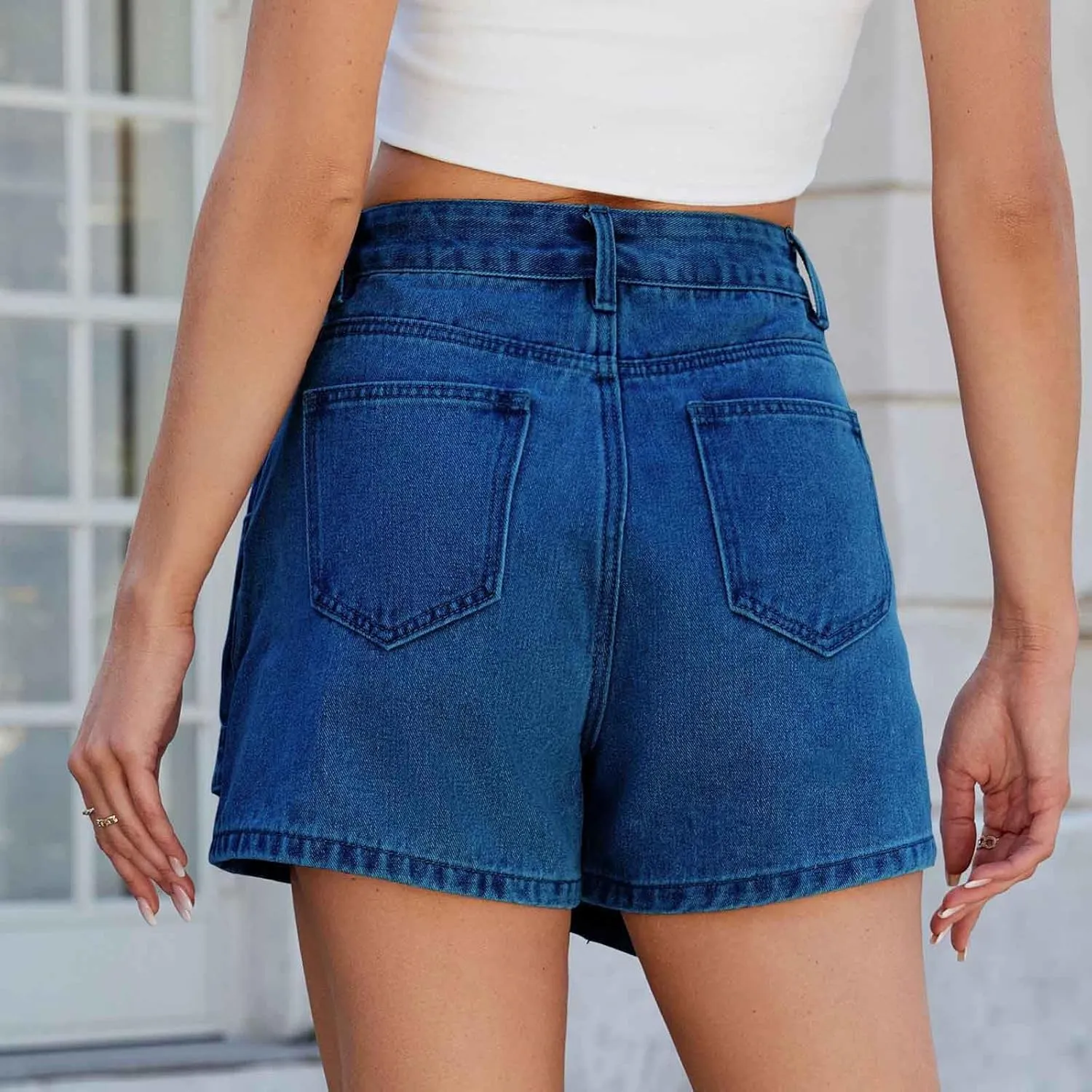 Womens Cowgirl A Line Plain Mini Little Skort for Women Denim Skorts 2025