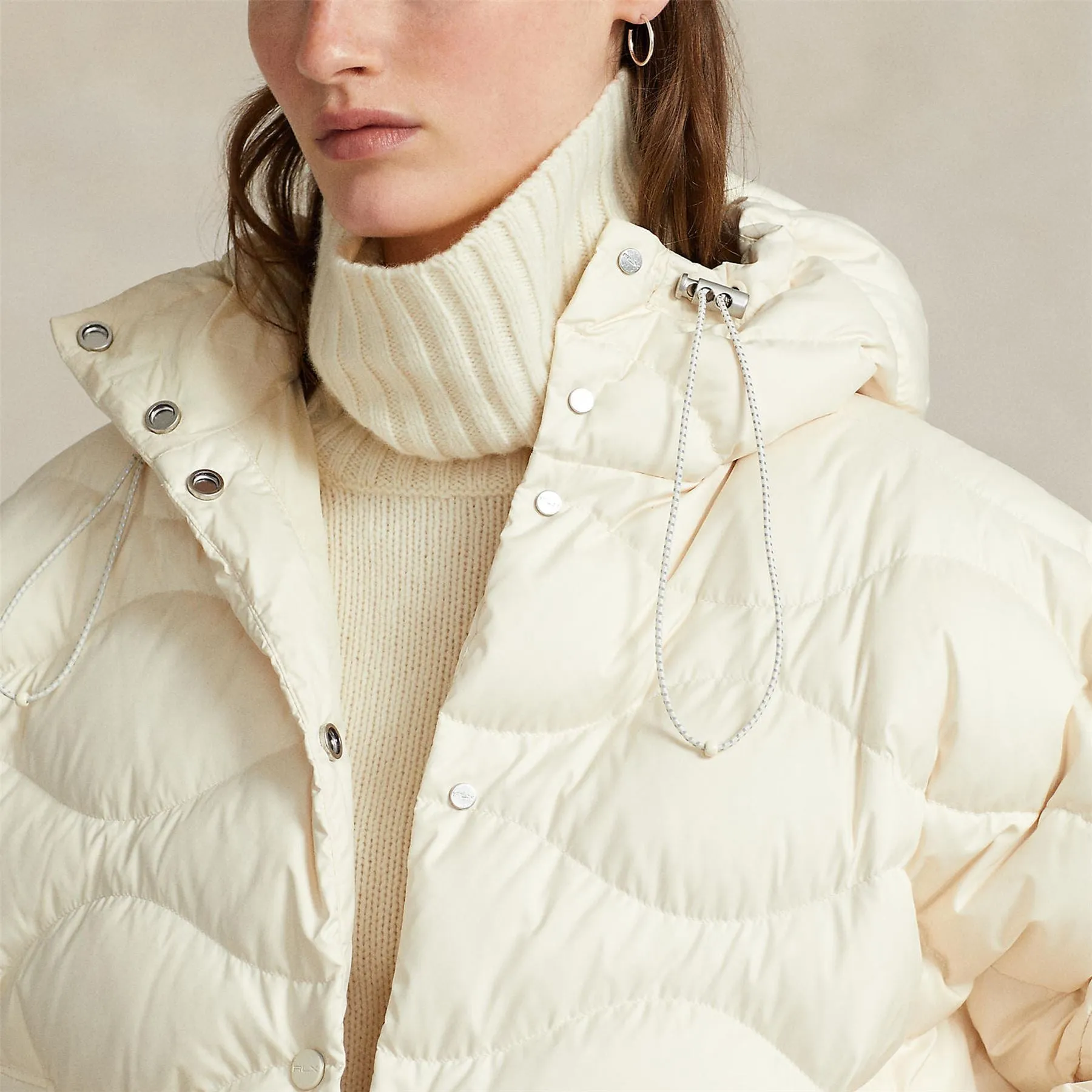 Womens LS Eco Mattify Coat Insulated Andover Cream - AW23