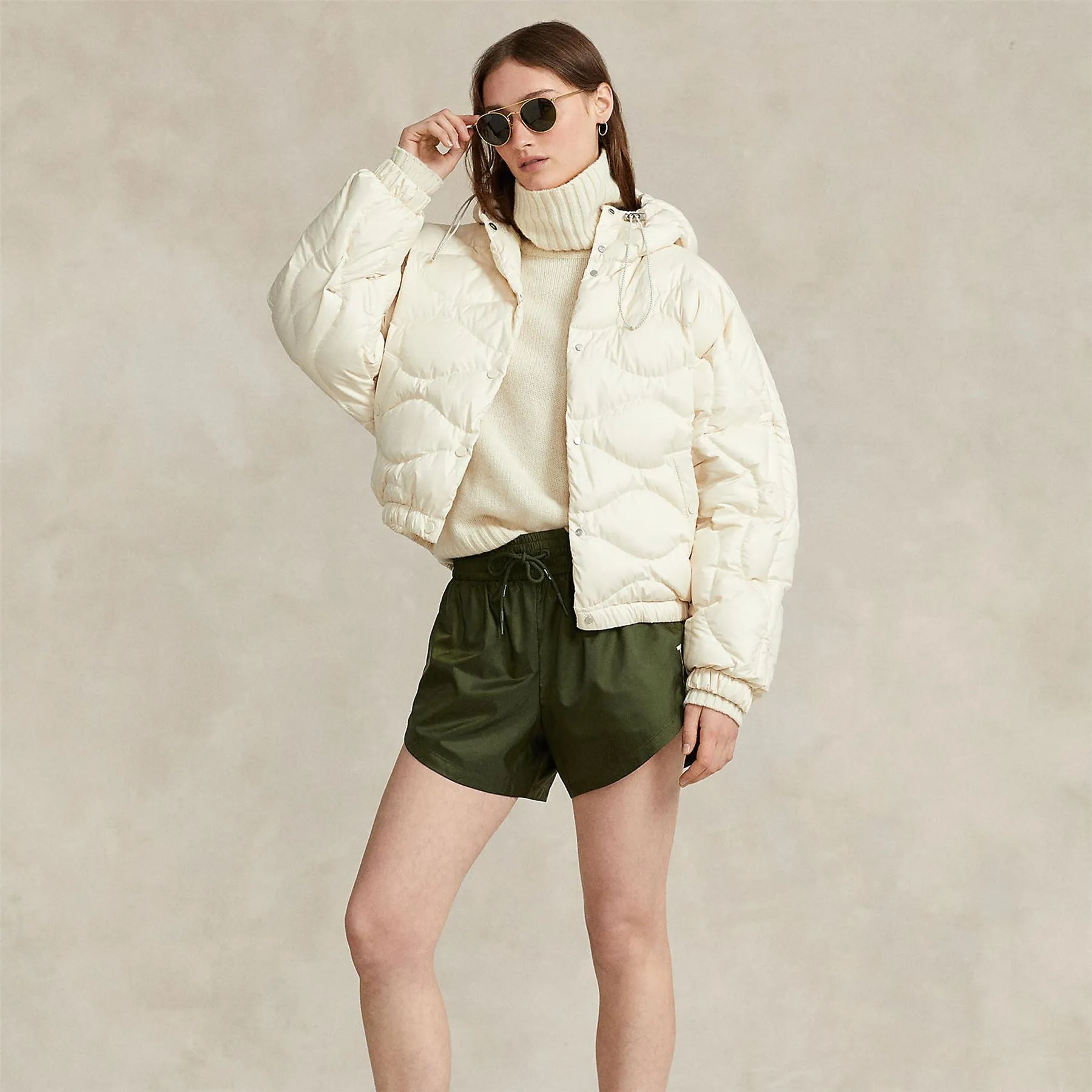 Womens LS Eco Mattify Coat Insulated Andover Cream - AW23