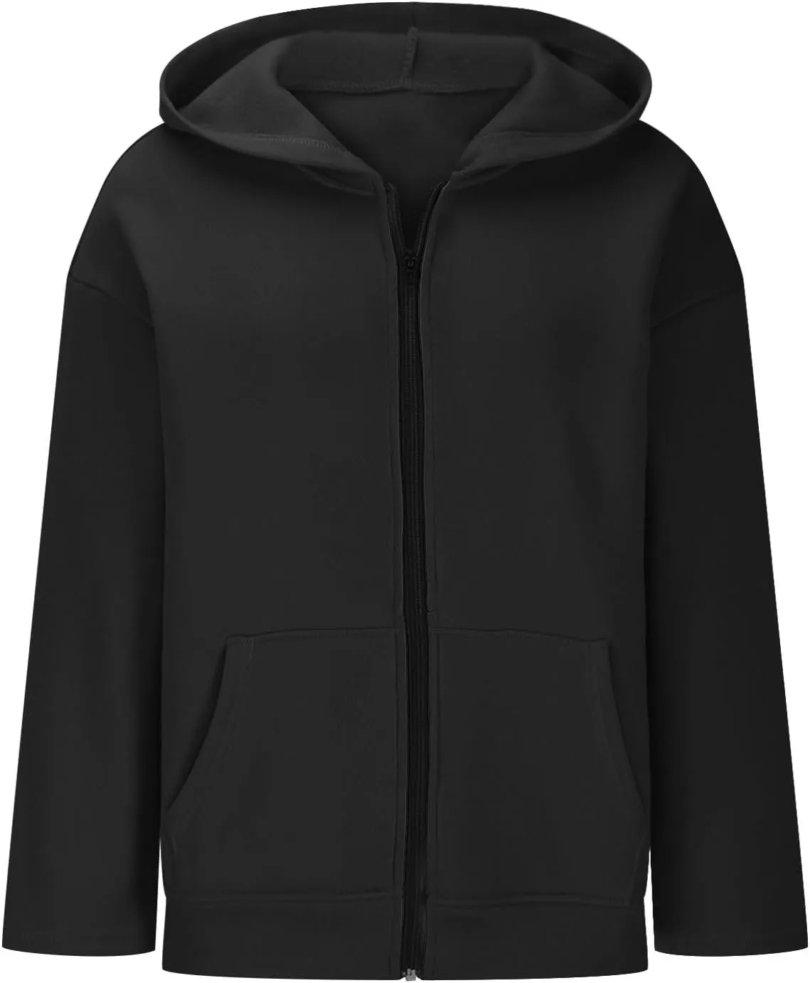 Women's Oversized Zipper V-Neck Hoodies,2024 Casual Fashion Long Sleeve Fleece Sweatshirts,Cute Winter Clothes