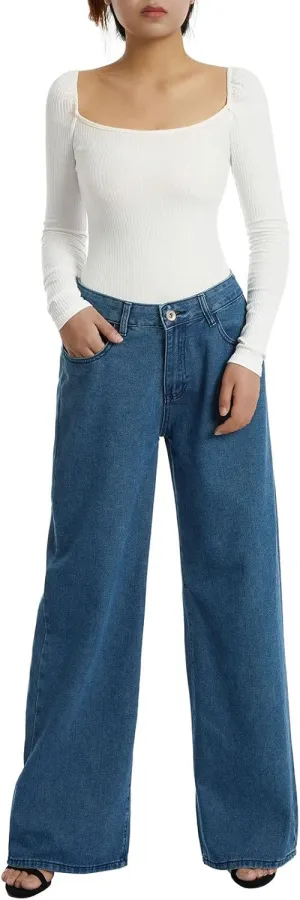 Y2k Boyfriend Cargo Jeans Women Baggy Denim Pants High Waist Wide Leg Casual Loose Grunge Denim Trousers Streetwear